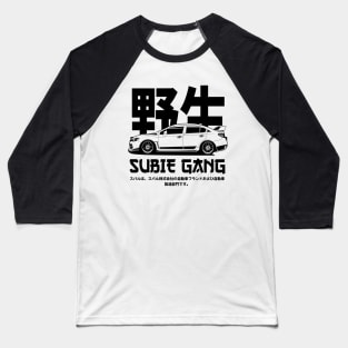 Subie gang black print Baseball T-Shirt